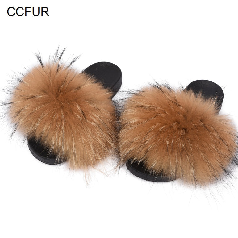 Warm Big Fluffy Fur Slipper