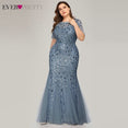 Elegant Evening Lace Appliques Mermaid Gowns Dress