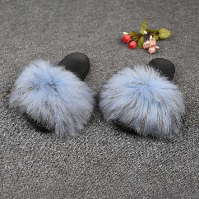 Warm Big Fluffy Fur Slipper