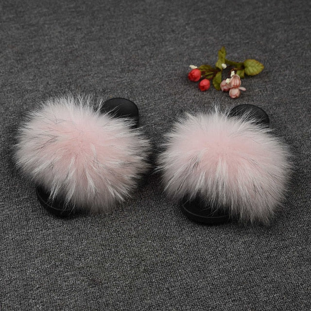 Warm Big Fluffy Fur Slipper