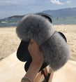 Casual Vogue Fox Fur Slippers