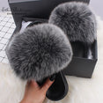 Casual Vogue Fox Fur Slippers